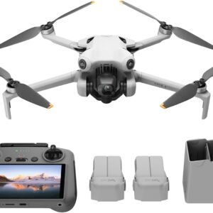 Drone pliable DJI Mini 4K Fly More Combo – Blanc – Autonomie 31 min – Portée +1000 m