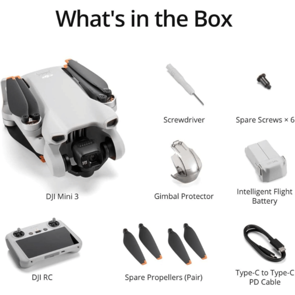 Drone – DJI – Mini 3 – Caméra 4K – Autonomie 38 min – Ultra-léger et compact