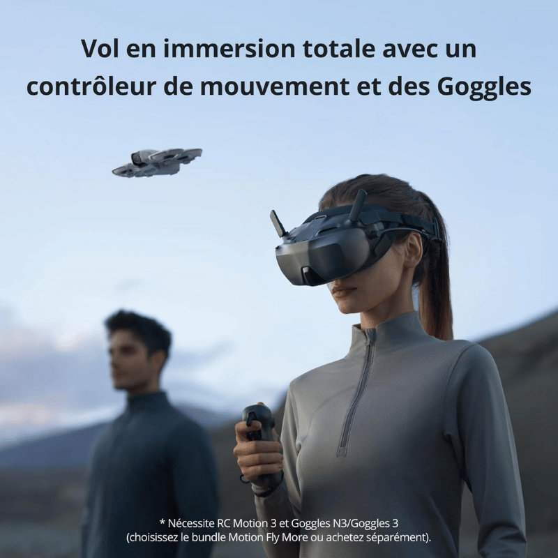 Drone ultra-compact – DJI – Neo Fly More Combo – 135g, accessoires inclus, capture cinématographique