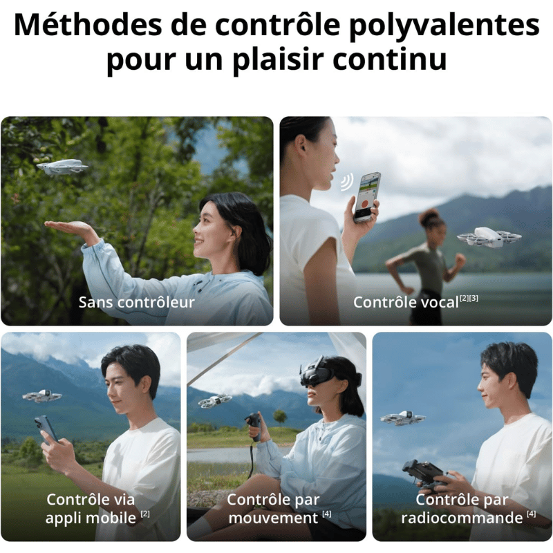 Drone ultra-compact – DJI – Neo Fly More Combo – 135g, accessoires inclus, capture cinématographique