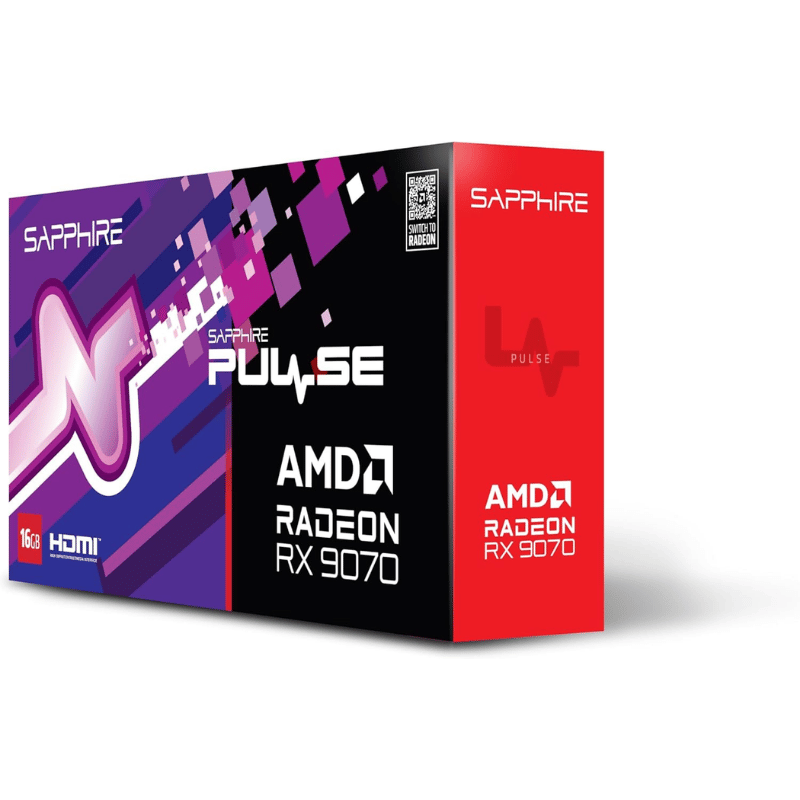 SAPPHIRE – Carte graphique – PURE AMD RADEON™ RX 9070 XT GAMING OC – 16 GB – Dual HDMI / Dual DP
