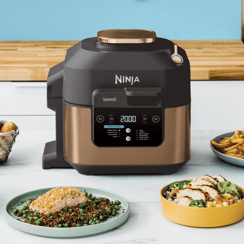Cuiseur rapide Ninja Speedi 10-en-1 – 5,7L – 10 fonctions – Noir et Cuivre – Repas en 15 minutes