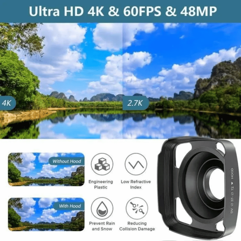 Caméscope 4K – BAZARLAND30 – Professionnel – 48MP – WiFi – Vision Nocturne