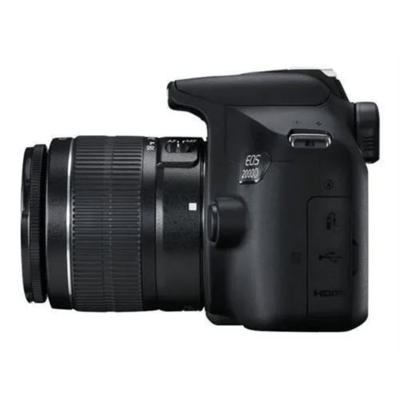 CANON – Appareil photo Reflex EOS 2000D + Objectif 18-55mm EF-S 18-55 DC III – 24 Mpixels – Vidéo Full HD 1080p – Ecran 7,5cm