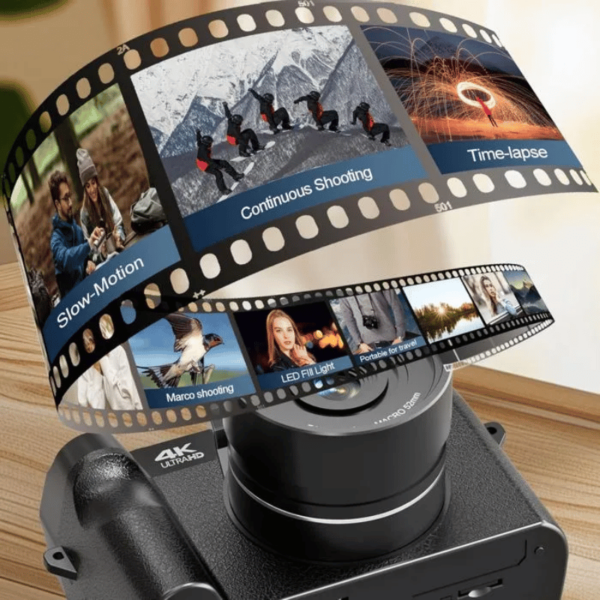 Appareil Photo numérique Caméra vidéo 4K Appareil Photo Compact 48MP Zoom numérique 16x et caméra de vlogging