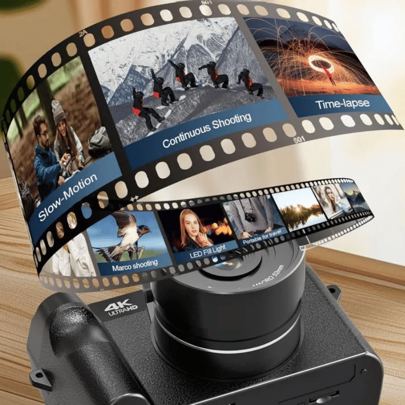 Appareil Photo numérique Caméra vidéo 4K Appareil Photo Compact 48MP Zoom numérique 16x et caméra de vlogging