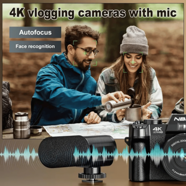 Appareil Photo numérique Caméra vidéo 4K Appareil Photo Compact 48MP Zoom numérique 16x et caméra de vlogging
