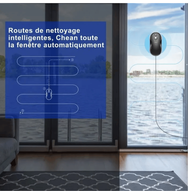 TOSIMA W3 Robot Nettoyeur Vitre – Gicler l’eau Automatique – Télécommandé
