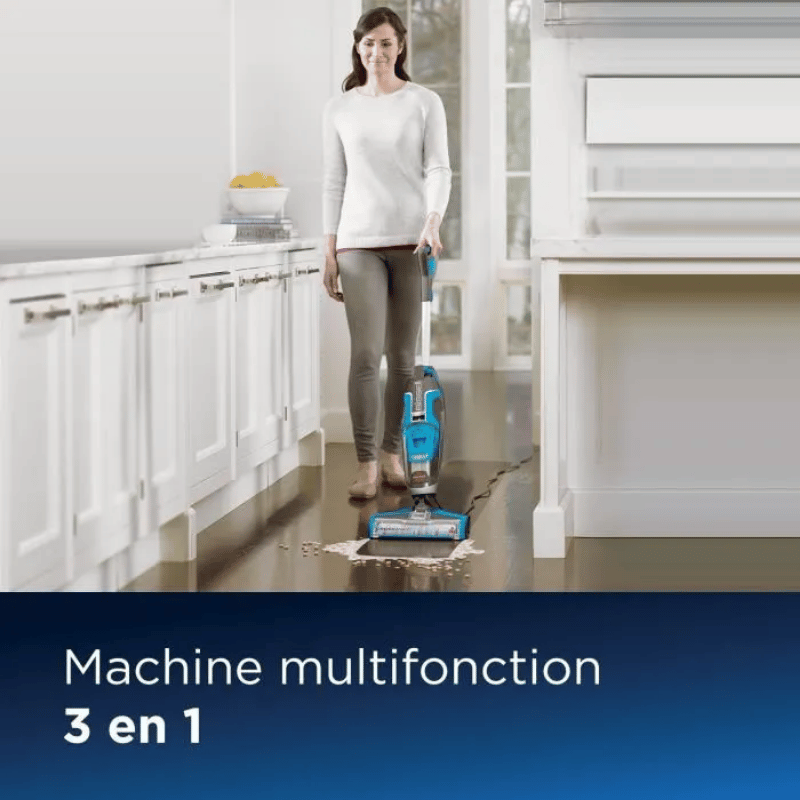 BISSELL Nettoyeur Multifonction 3 en 1 CrossWave 17132 Filaire – Aspirateur / Nettoyeur / Sécheur 3-en-1 pour sols durs et moquettes