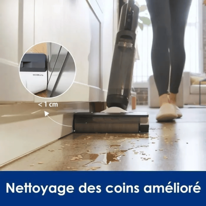 Aspirateur Lavant Tineco Floor One S5 Combo – Aspirateur Sans Fil Eau/Poussière – Aspirateur à main – Nettoyage des coins amélioré