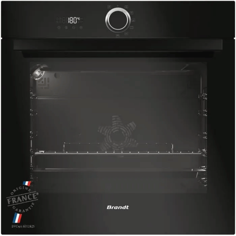 Four électrique encastrable – Pyrolyse – Chaleur tournante pulsée – BRANDT BXP5560B – Noir – 73L – A+