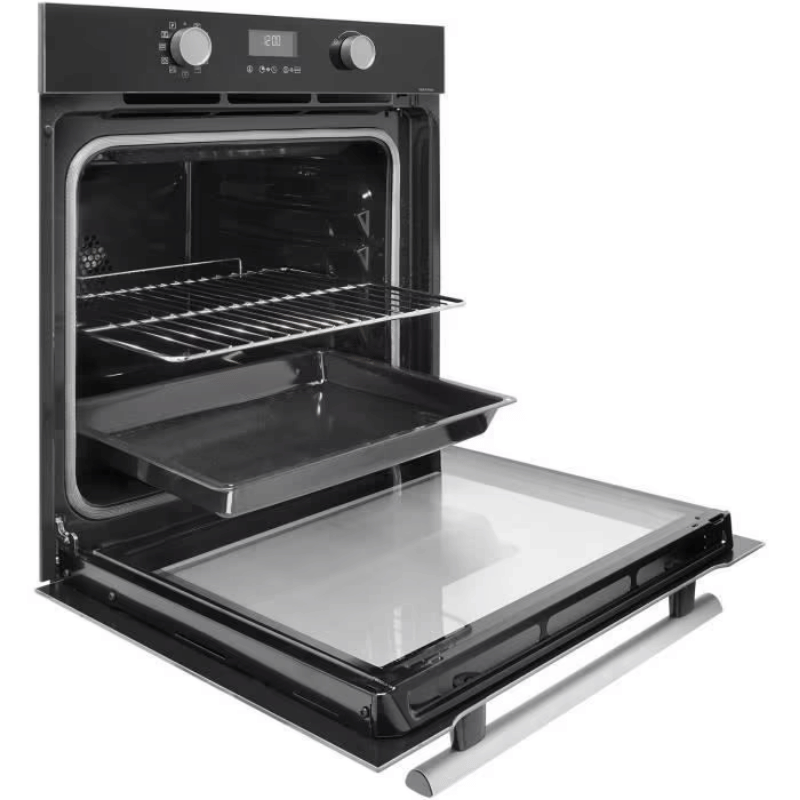 Four électrique encastrable – Pyrolyse – Chaleur tournante pulsée – BRANDT BXP5560B – Noir – 73L – A+