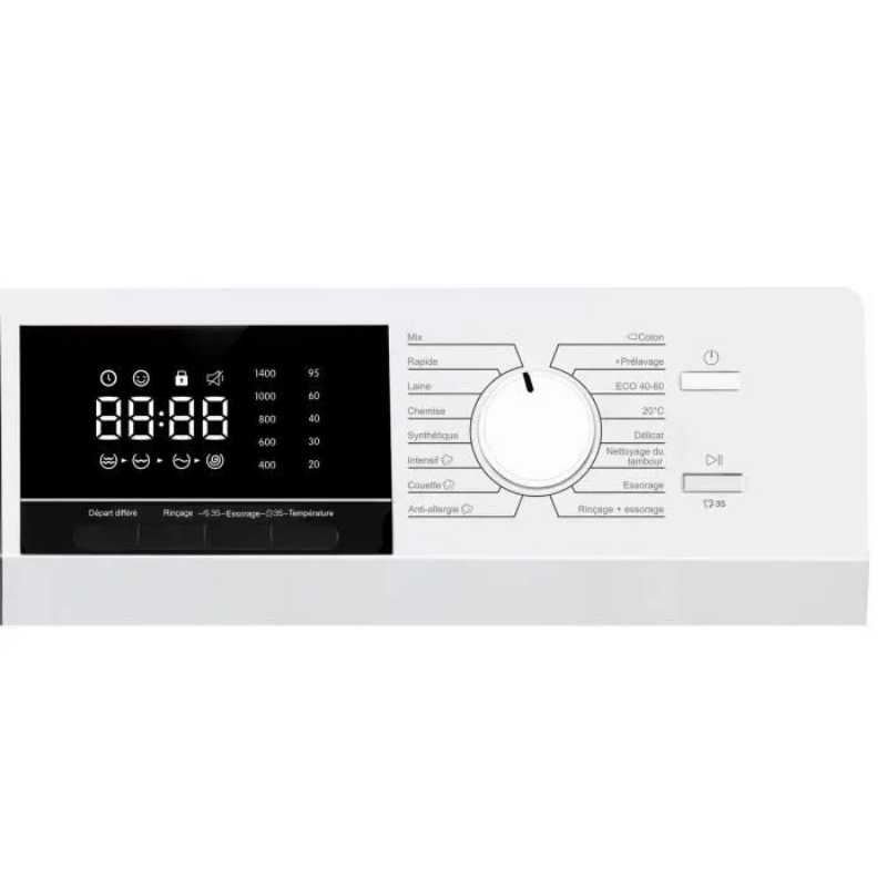 Lave-linge hublot – CONTINENTAL EDISON – CELL8140IW1 – 8kg – Moteur induction – 60 cm – 1400 trs/min – Blanc