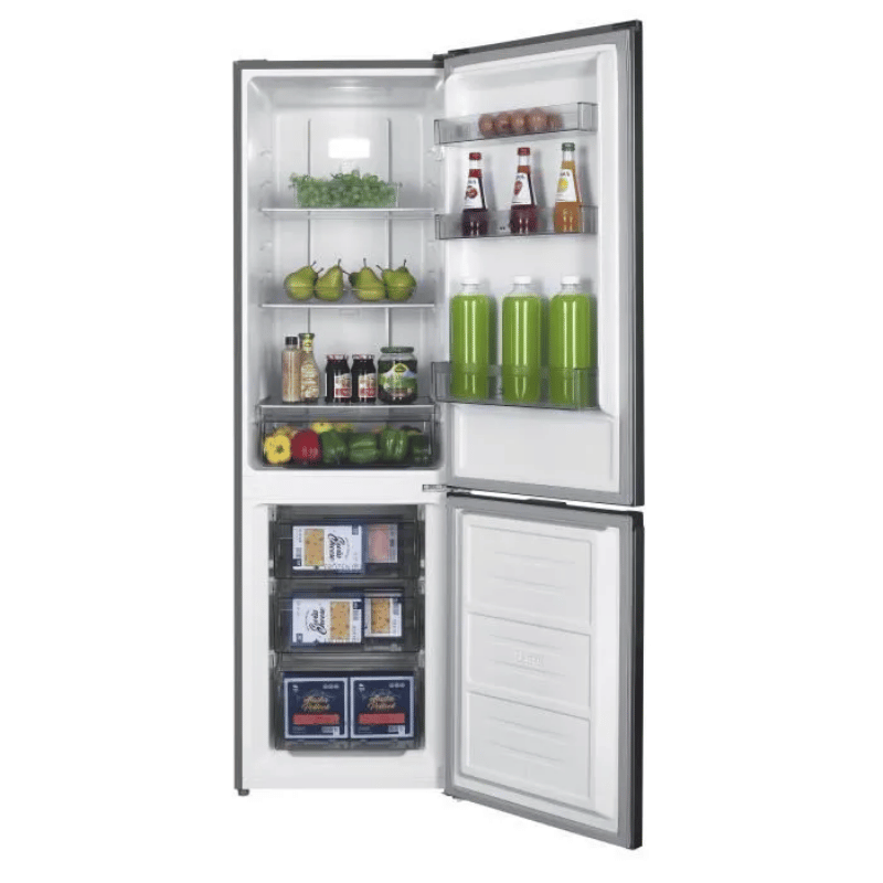 Réfrigérateur congélateur bas CONTINENTAL EDISON CEFC251NFS – Sans givre (congélateur et réfrigérateur) – 253L – Classe E – Inox
