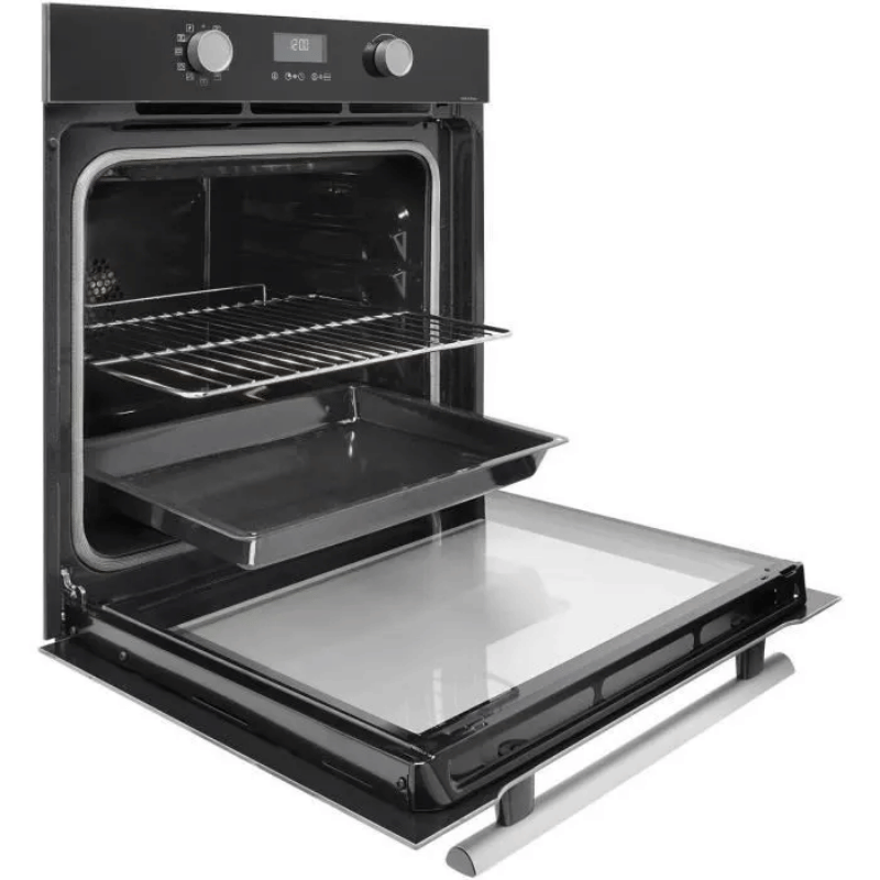 Four encastrable pyrolyse BRANDT BXP5559B – Noir – Multifonction – Porte froide – 67l – Fonctions vapeur