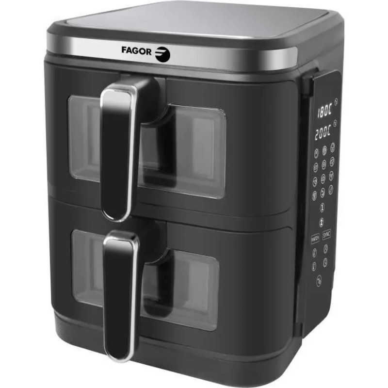Friteuse sans huile FAGOR – Airfryer FGD11 – Capacité 11L – Double cuves 5,5 L – 12 programmes de cuisson – 2800W