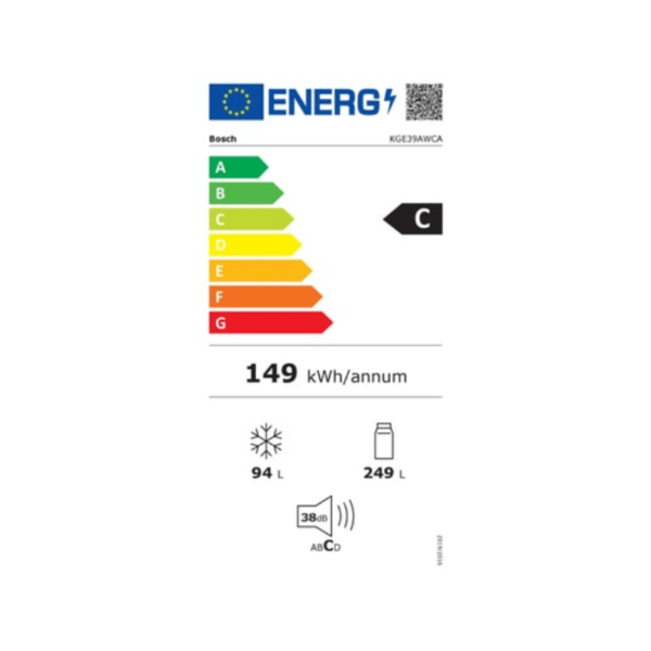 BOSCH - Réfrigérateur congélateur bas KGE39AWCA