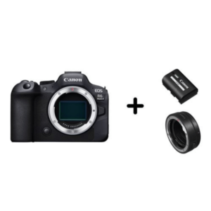 Appareil photo hybride Canon EOS R6 Mark II + Batterie LP-E6P + Bague d’adaptation pour objectif EF et EF-S