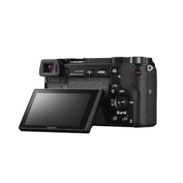 Appareil photo hybride Sony Alpha A6000 noir + E PZ 16-50mm f/3.5-5.6 OSS + E 55-210mm f/4.5-6.3 OSS Reconditionné