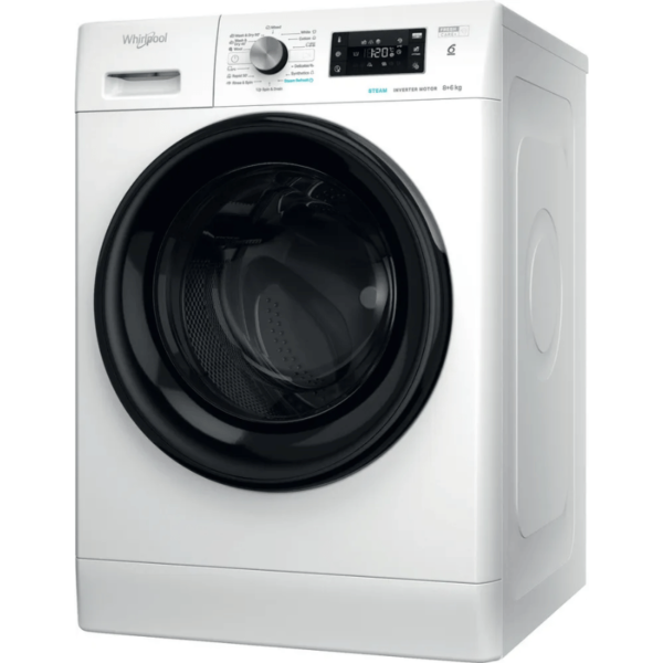 WHIRLPOOL - Lave-linge séchant posable 8 kg - FreshCare - FFWDB864349BVEE
