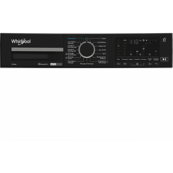 WHIRLPOOL - Lave-linge séchant 12 kg - WPD2836WADSFR