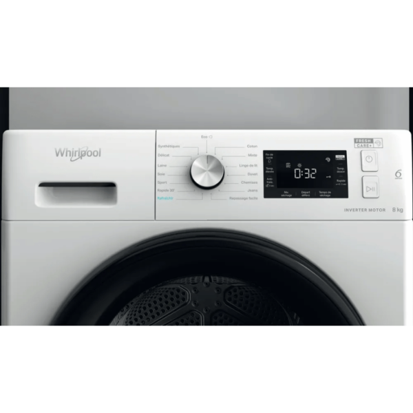 WHIRLPOOL - Sèche-linge posable 8kg - Pompe à chaleur - FFTNM228X3BFR